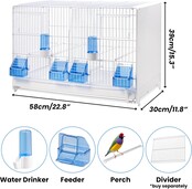 Italiaanse draadkooi 58x30x39cm 2-delig Italiaanse draadkooi 58x30x39cm 2-delig