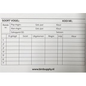 Kweekkaart voor houder met draad