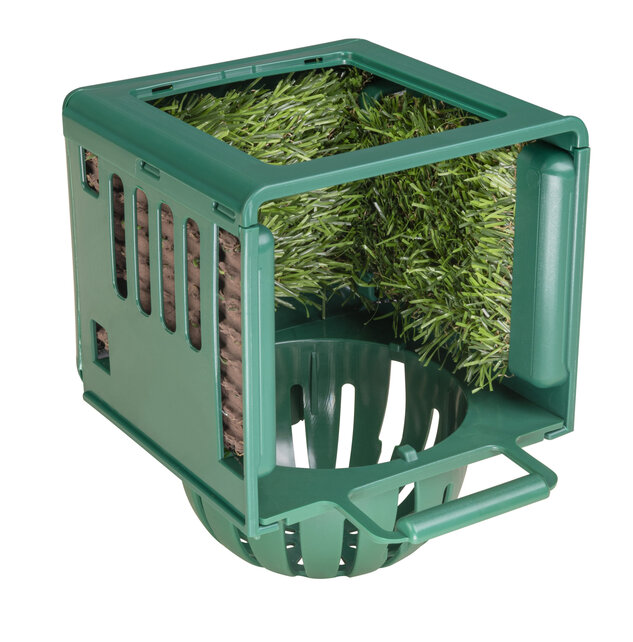 Kunststof nest met kunstgras