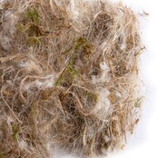 Sisal fibre dierenhaar, plantaardige vezels en mos