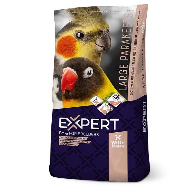 De Witte Molen base grote parkieten