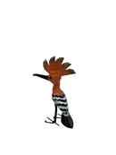 Hop vogel sculptuur – Handgemaakt metalen beeld van de prachtige hop