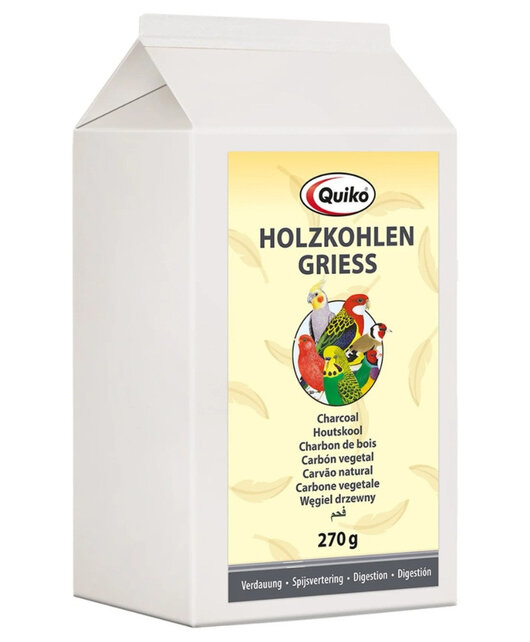 Houtskool voor siervogels
