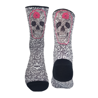 Doppio Slavo dead Skulls Pink | Fietssokken