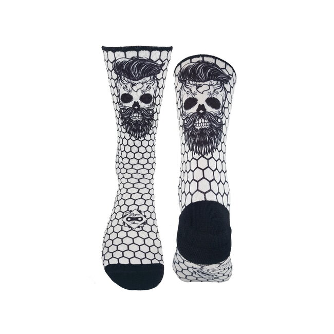 Doppio Slavo Hex Skull Blanco | Fietssokken