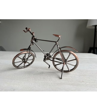 Handgemaakte metalen fiets 19 x 12cm