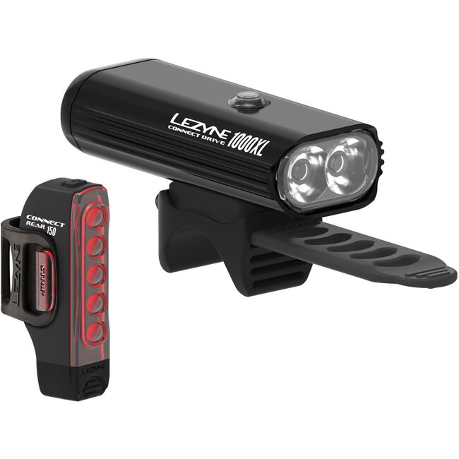 LEZYNE Connect Drive Pro 1000XL + Strip Connect Drive Pro Front