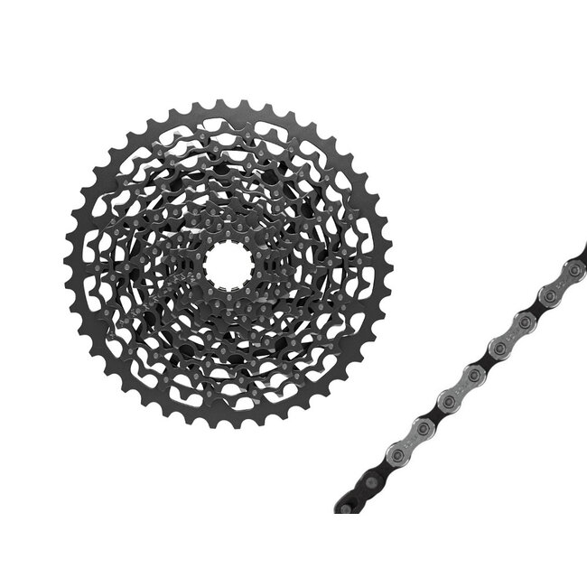 Sram XG-1150 10-42 cassette + Sram PC-1130 ketting