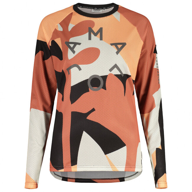 Maloja Girls MTB Jersey Long Sleeve ElferkofelM. Pastel Glow Pastel Leaves