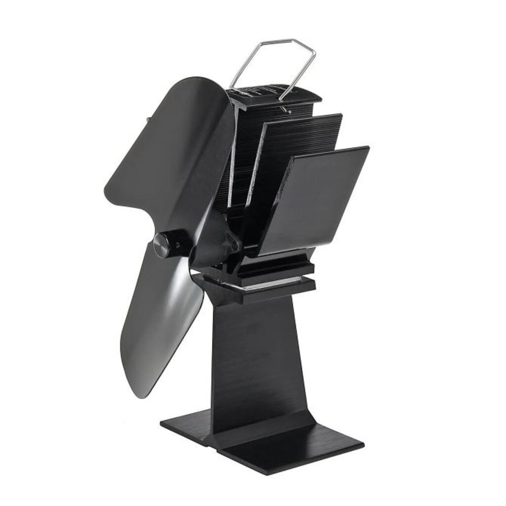 WOLFF MOUNT Eco Fan Haardventilator met 2 bladen - geschikt voor gietijzeren houtkachel en gaskachels