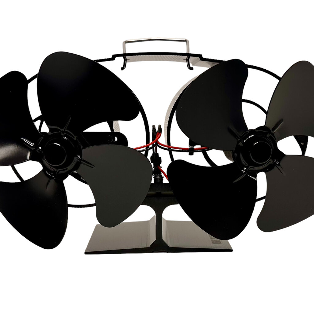 The Stove Fan Krachtige kachelventilator met 2 motoren en gecurvde rotorbladen