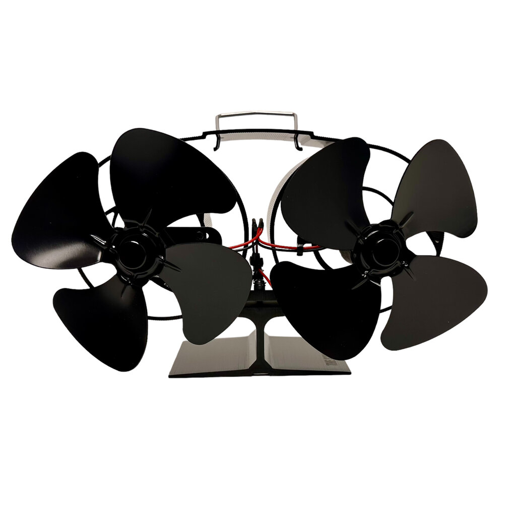 The Stove Fan Krachtige krachtpatser kachelventilator met 2 motoren en gecurvde rotorbladen