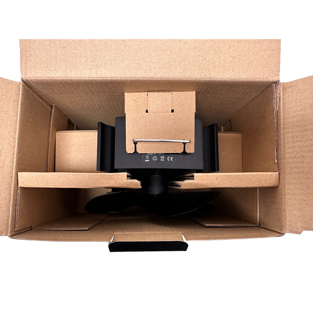 Houtkachel ventilator met massieve voet | OP=OP