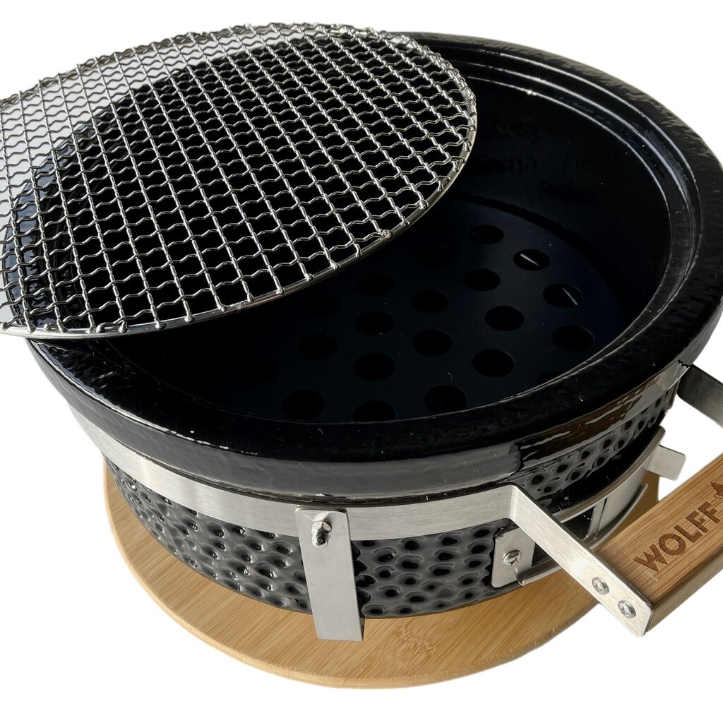 WOLFF BBQ Shichirin grill keramische tafel barbecue |Rondmodel met 1x lucht inlaad |Buitenhuis gebruik