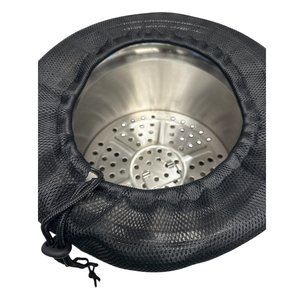 WOLFF BBQ Wolff BBQ Rookvrije Vuurkorf RVS – Smokeless Firepit Ø38 cm – Dubbelwandige Vuurkorf voor Tuin, Terras en Camping – Inclusief Opberghoes
