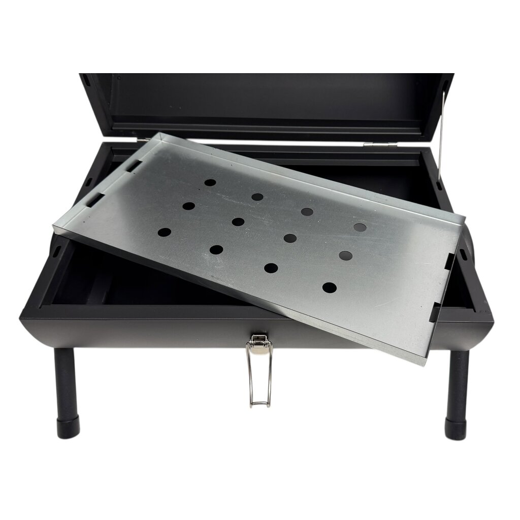 WOLFF BBQ Compacte draagbare kolen-BBQ - Handig voor op de camping op het strand of in een park - Smoker Barbecue