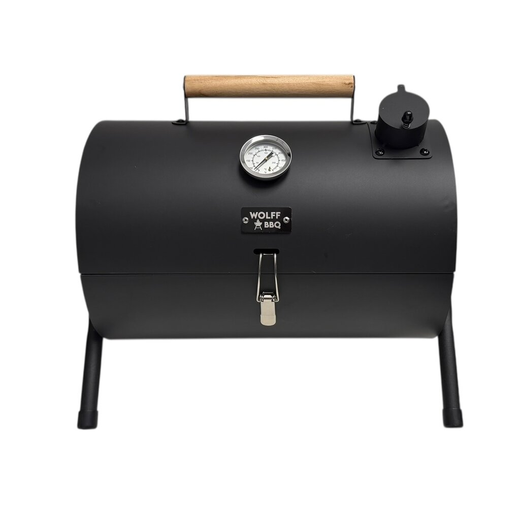 WOLFF BBQ Compacte draagbare kolen-BBQ - Handig voor op de camping op het strand of in een park - Smoker Barbecue