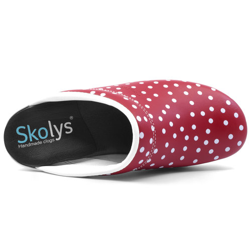 Skolys F-720.06 klompen rood + stippen