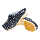 Skolys W-320.00 klompen zwart + witte stippen