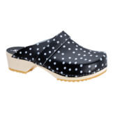 Skolys W-320.00 klompen zwart + witte stippen