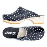 Skolys W-320.00 klompen zwart + witte stippen
