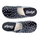 Skolys W-320.00 klompen zwart + witte stippen