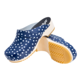 Skolys W-320.10 klompen blauw + witte stippen