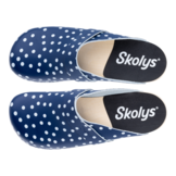 Skolys W-320.10 klompen blauw + witte stippen