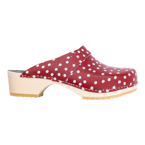 Skolys W-320.06 klompen rood + witte stippen