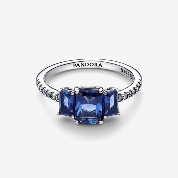 Pandora Pandora Ring Sparkling Rectangular Three Stone 192389C01-56