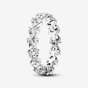 Pandora Ring zilveren harten met zirconia 193103C01-52