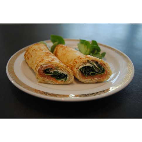 Pfannenbrot mit Lachs