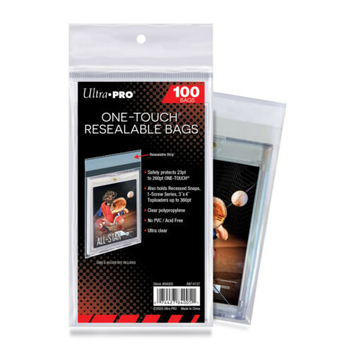 Ultra Pro One Touch Resealable Bags (100 Bags) Ultra Pro