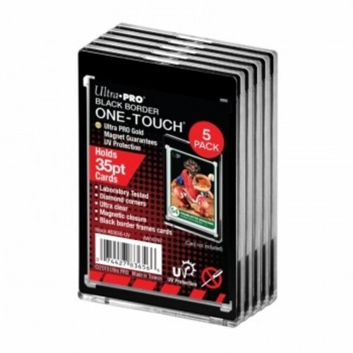 Ultra Pro One-Touch Magnetic Holder - 35pt - Black Border - 5 Pack Ultra Pro