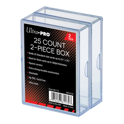 Ultra Pro Ultra Pro - 2-Piece Storage Box - 25 Cards - Clear (2 Boxes)
