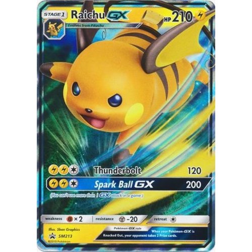 The Pokémon Company Raichu GX Pokemon Promo Card SM213 The Pokémon Company Raichu GX Pokemon Promo Card SM213