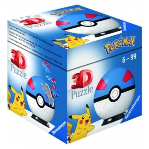 The Pokémon Company Ravensburger 3D Puzzle-Ball - Pokémon - Great Ball 54pc