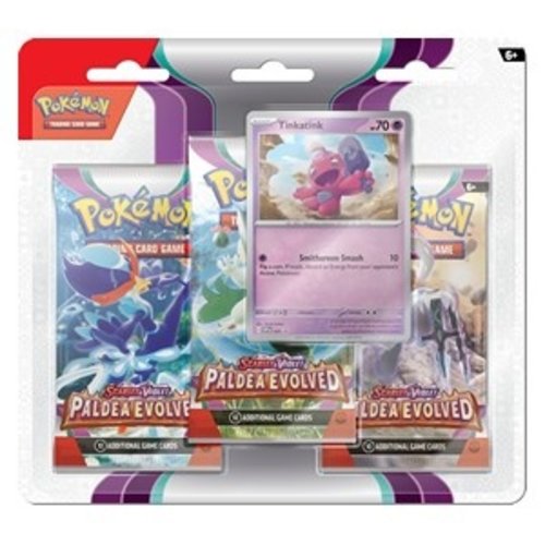 The Pokémon Company Pokemon Scarlet & Violet Paldea Evolved 3-Booster Blister Tinkatink The Pokémon Company Pokemon Scarlet & Violet Paldea Evolved 3-Booster Blister Tinkatink