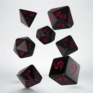 Q-Workshop Classic RPG Dice Set - Black & Red