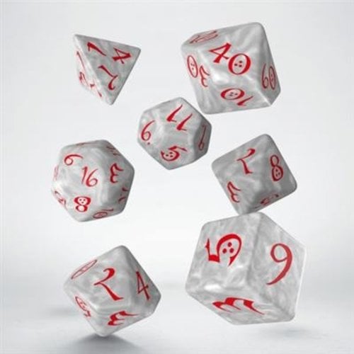 Q-Workshop Classic RPG Dice Set - Pearl & Red