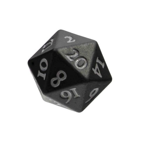 Ultra Pro Vivid Heavy Metal D20 Dice Set (2CT) - Black Ultra Pro Vivid Heavy Metal D20 Dice Set (2CT) - Black
