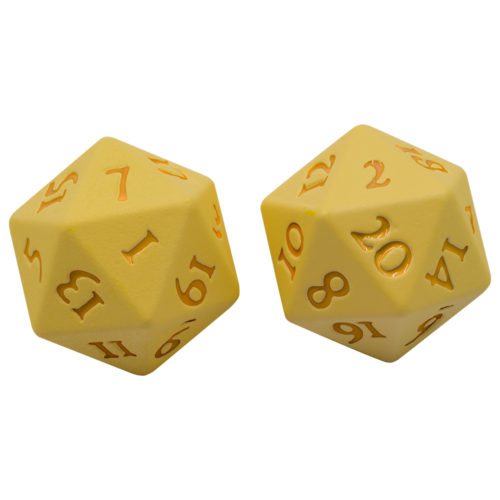 Ultra Pro Vivid Heavy Metal D20 Dice Set (2CT) - Yellow