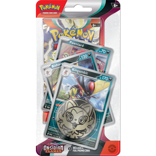 The Pokémon Company Pokemon Scarlet & Violet Obsidian Flames Premium Checklane Blister Kingambit The Pokémon Company Pokemon Scarlet & Violet Obsidian Flames Premium Checklane Blister Kingambit
