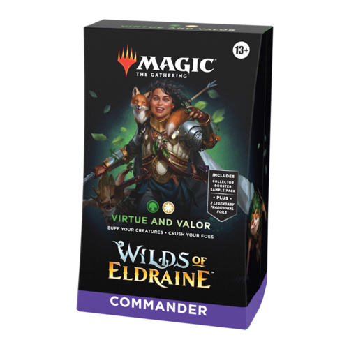 Magic The Gathering Wilds of Eldraine Commander Deck Virtue and Valor MTG Magic The Gathering Wilds of Eldraine Commander Deck Virtue and Valor MTG