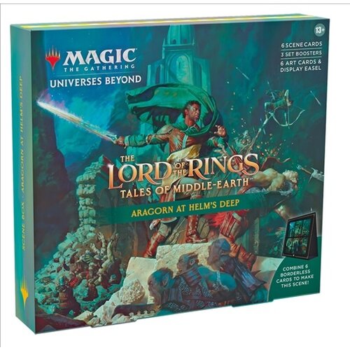 Magic The Gathering The Lord of the Rings: Tales of Middle Earth Scene Box - Aragorn at Helm's Deep Magic The Gathering The Lord of the Rings: Tales of Middle Earth Scene Box - Aragorn at Helm's Deep