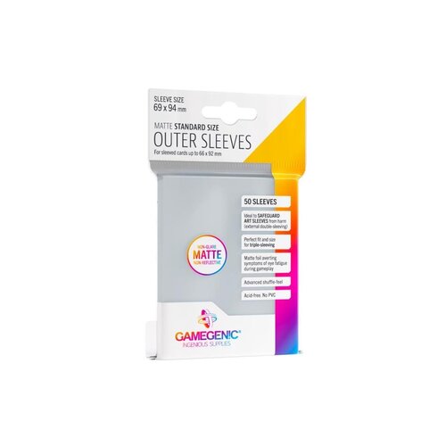 Gamegenic Gamegenic - Matte Outer Sleeves Standard Sized (50 Sleeves)