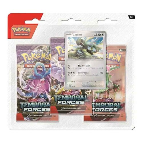 The Pokémon Company Pokemon Scarlet & Violet Temporal Forces 3-Booster Blister Cyclizar