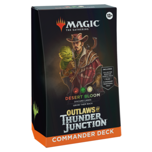 Magic The Gathering Outlaws of Thunder Junction Commander Deck Desert Bloom MTG