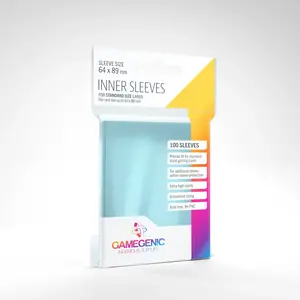 Gamegenic Gamegenic - Inner Sleeves Standard Sized - Clear (100 Sleeves)