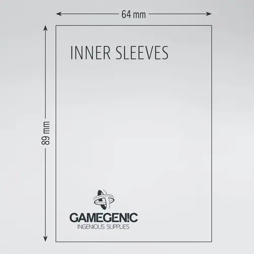 Gamegenic Gamegenic - Inner Sleeves Standard Sized - Clear (100 Sleeves)